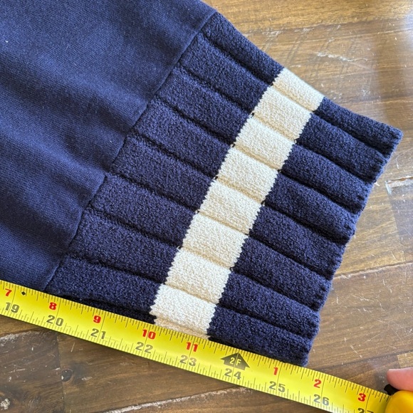 Urban Outfitters Navy Harem Pants Lounge Joggers Minimalist Coastal Knit Stripe - Picture 10 of 13